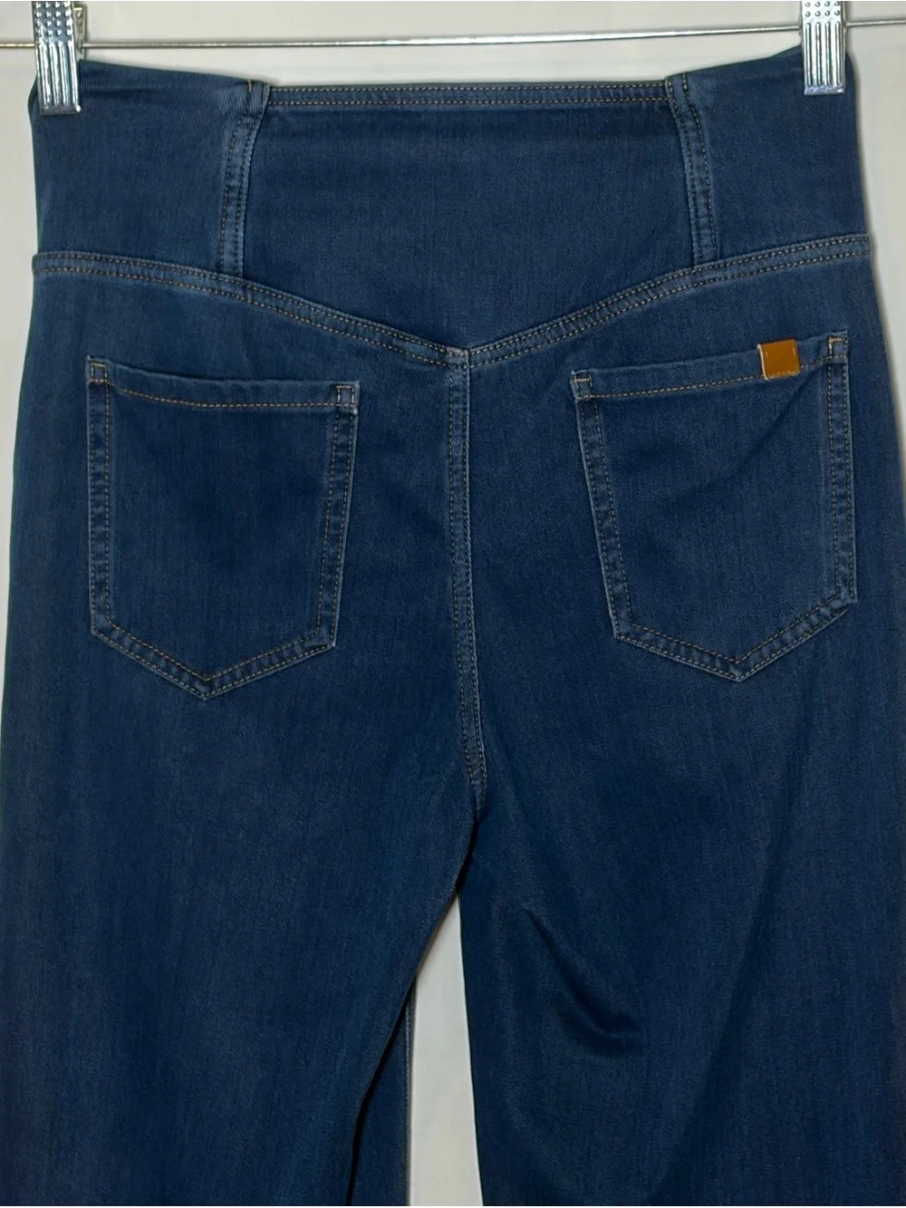 Halara Flex Crossover High Waist Super Flare Jeans Blue, Dark Wash, Small Tall